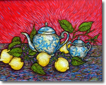 still life with lemons